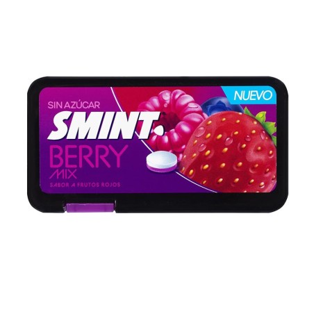 Smint Flat Dispenser Sugar-Free Red Fruits Box 12 cans