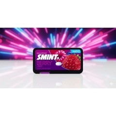 Caja de Smint Flat Dispenser sin azúcar Frutos Rojos 12 latas