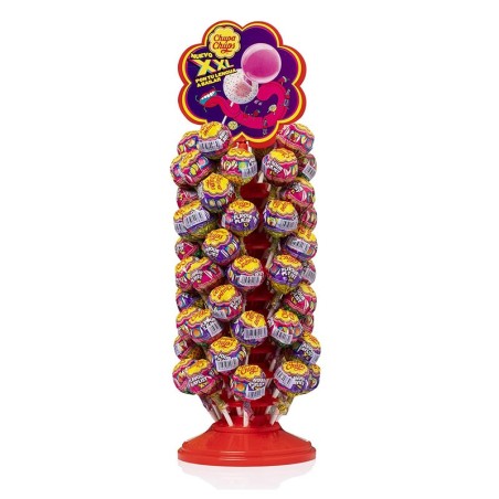 Chupa Chups XXL, Caramelo relleno de Chicle con Palo de Sabores Variados