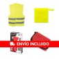 Kit de emergencias + primeros auxilios (1 chaleco + 1 bolsa + 1 martillo + 1 botiquín)
