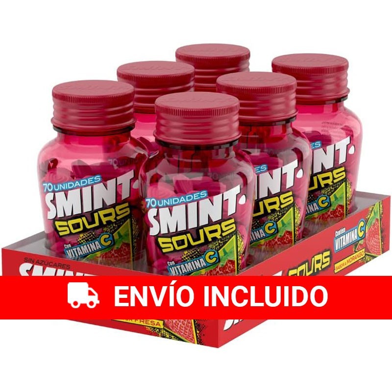 Smint Sours Strawberry Sugar-Free Caramel - 6 units of 49g