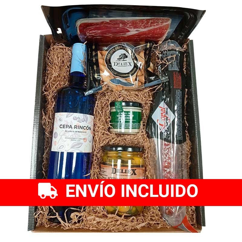 Lote gourmet para regalar con vino semidulce