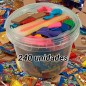 Cubo 240 chuches y regalitos para cumpleaños y piñatas
