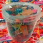 Cubo 150 chuches y regalitos para cumpleaños y piñatas