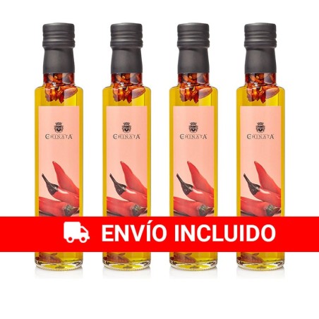 4 botellas de Aceite Condimentado Guindilla La Chinata