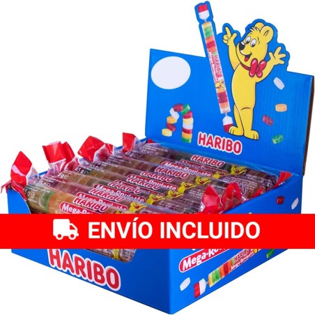 Mega Roulette Haribo caja 24 x 45 gr de caramelos goma