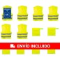 6 Chalecos reflectantes amarillo homologados 6 bolsas