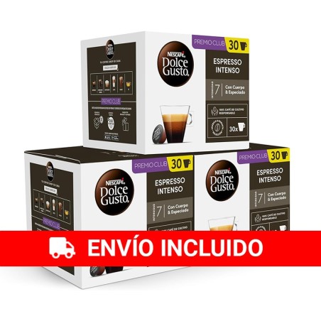 NESCAFÉ Dolce Gusto Espresso Intenso (30 x 3 )90 Cápsulas de Café,  Intensidad 7