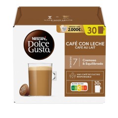 NESCAFÉ Dolce Gusto Café con Leche - 90 Cápsulas (3 x 30) - Intensidad