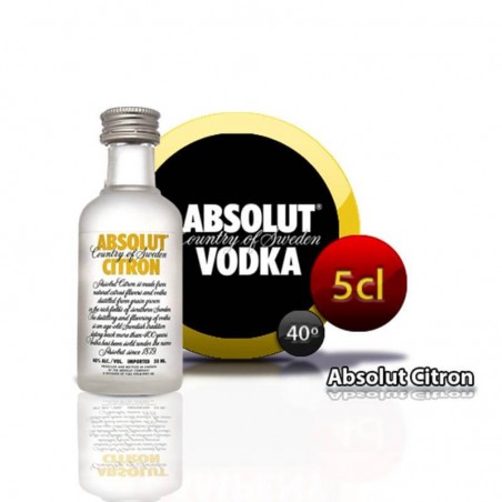 Miniature Absolut Citron vodka for gifts