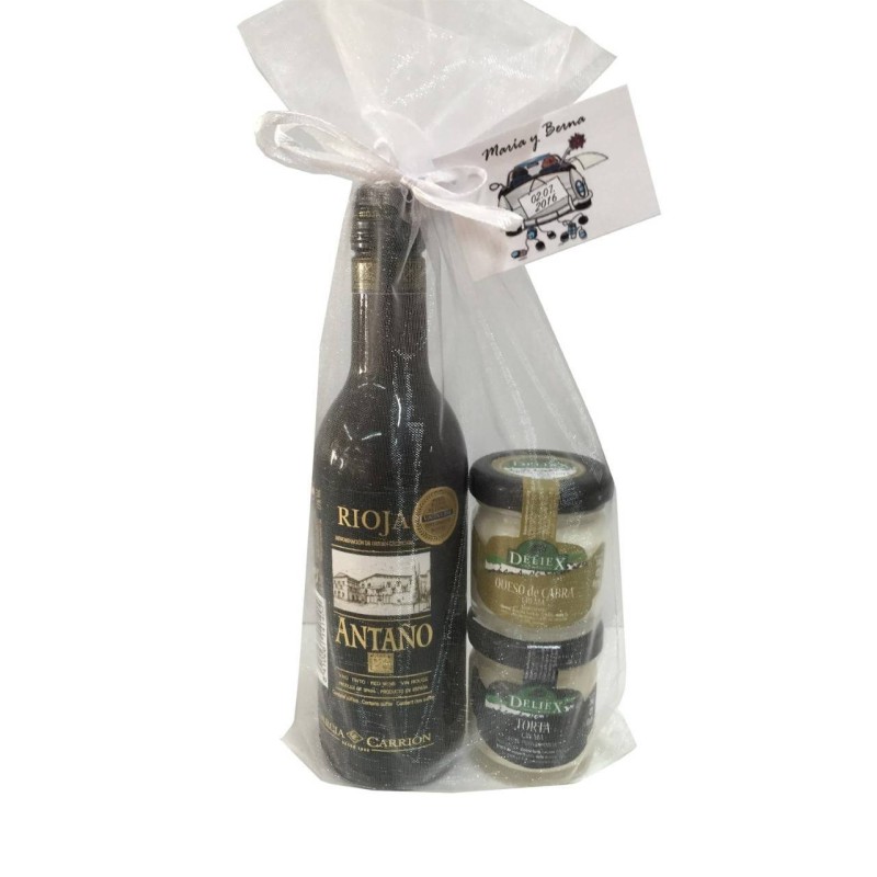 Pack cadeau vin Antaño Cosecha et fromages Deliex mini