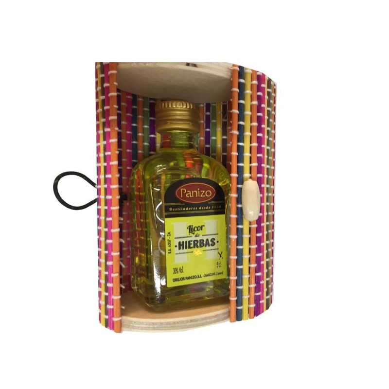 Herbs Panizo liquor with miniature trunk