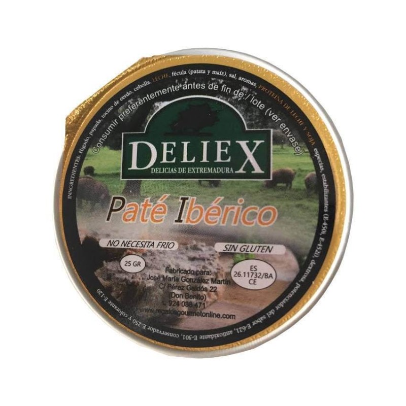 Iberian pâté in single dose 25 gr Deliex