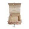 Box with flowers of wood and wicker.