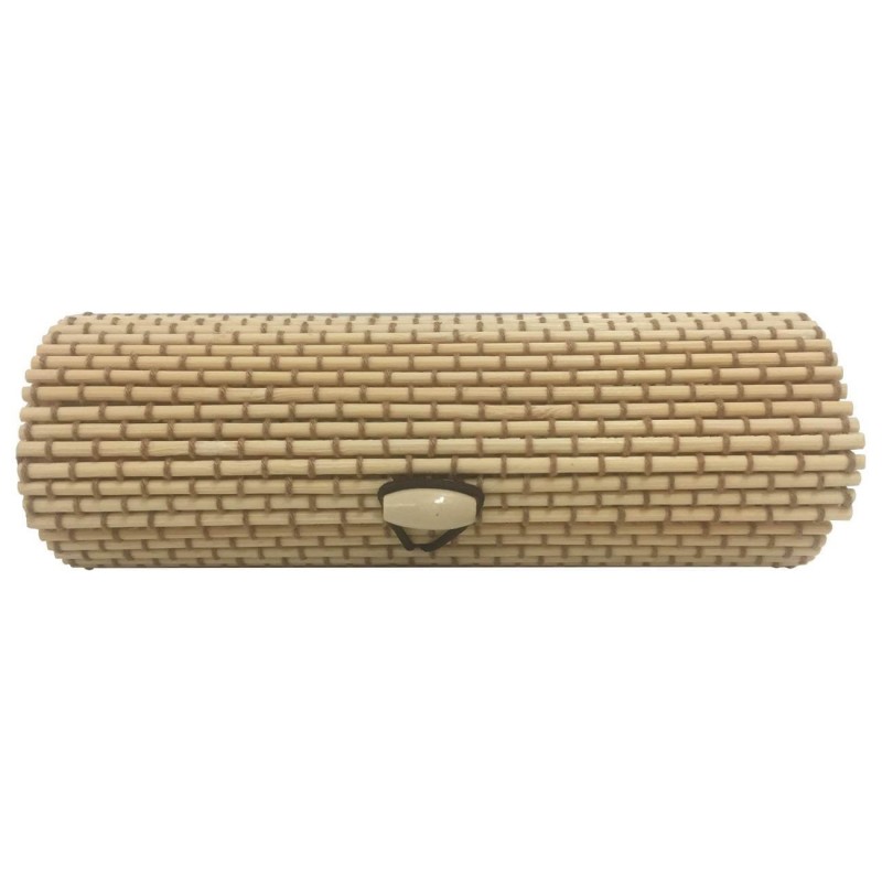 Trunk of wicker beige-green long