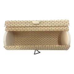 Wood beige-brown wicker trunk for your event gifts