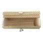 Trunk of wicker beige-green long