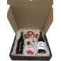 Estuche regalo grande con vinos habla, cremosito, vinagre, aceite y crema jamón para empresa