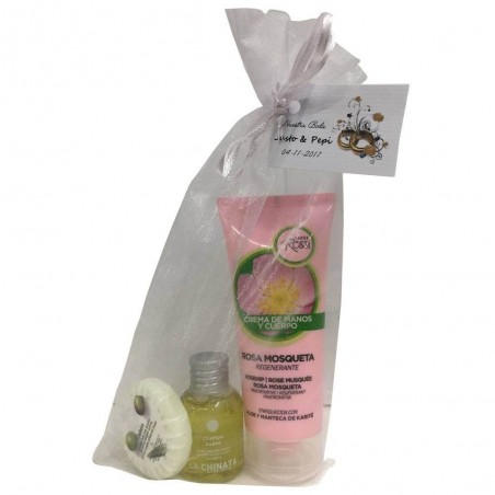 Cream for hand Rosehip, shampoo soft and soap.