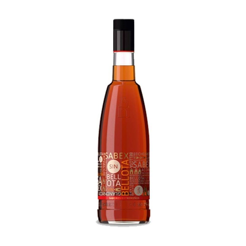 Bottle of liqueur of acorn Beso Extremeño without alcohol online for gifts