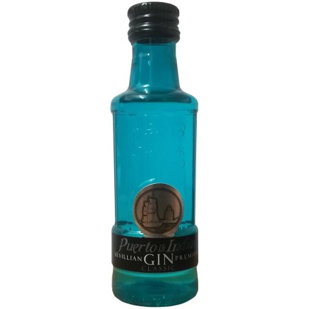 Miniature de gin Puerto de Indias Classique bleu 5cl pour les événements