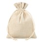 Natural beige linen bag 15x20 cm