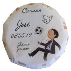 Miel con almendras personalizable con estampado e imagen en el centro