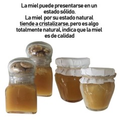 Miel con almendras personalizable con estampado e imagen en el centro