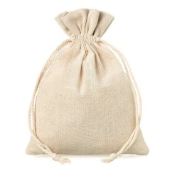 Sac alimentaire en lin naturel (10 x 13 cm)