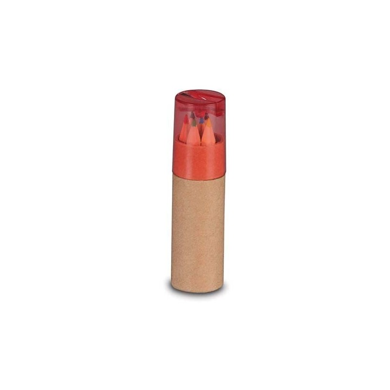 Round Case with Red Child Pencil Sharpener