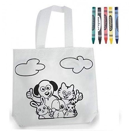 Pack 15 Bags with drawings Animals coloring