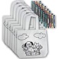 Pack of 25 children's bags coloring with waxes included