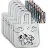 Pack of 30 children's bags coloring with wax