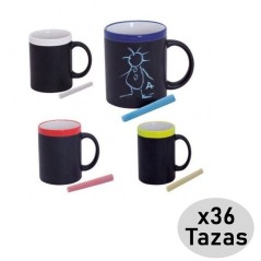 Pack 36 Ceramic Slate Cups for children's gift