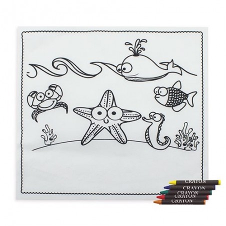 10 Children's Tablecloths for Coloring with Waxes