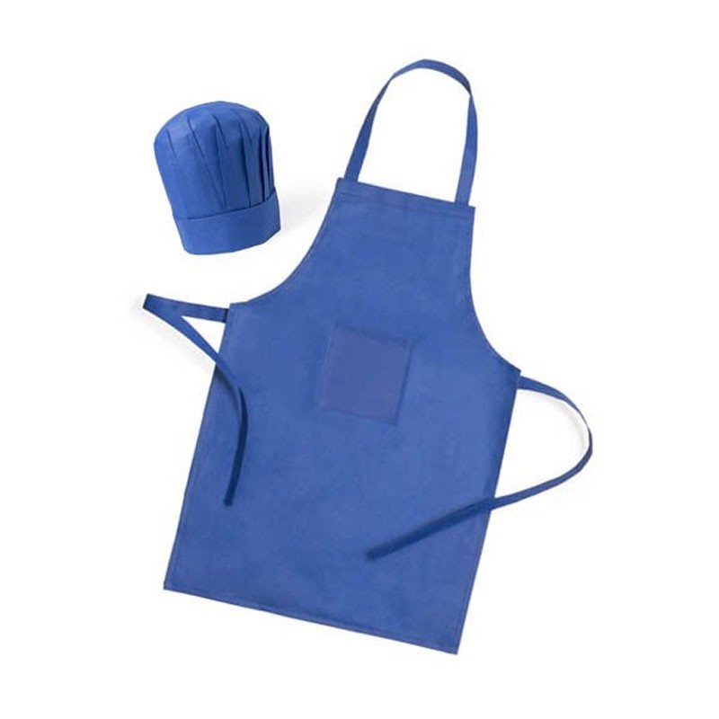 Kitchen apron and birthday party hat (Blue)