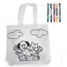 Pack of 30 children's bags coloring with wax