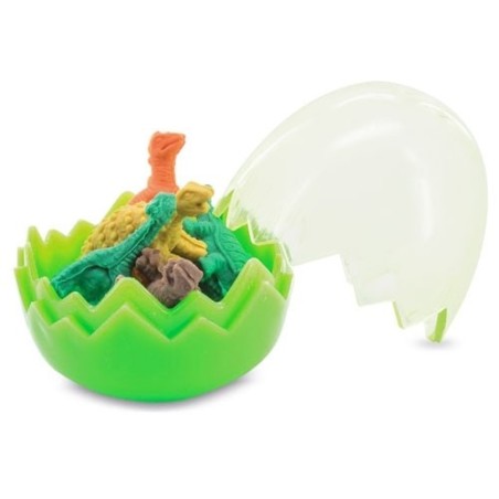 Set erasers egg with dinosaurs