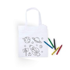 Lote para regalos infantiles con bolsas para colorear, ceras y lápices