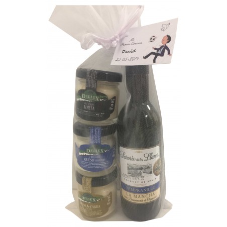 Pack gift wine Señorío and cheese Deliex for events