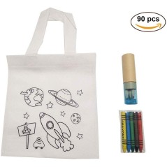 Bolsas con ceras y estuche de lapices para regalo infantil