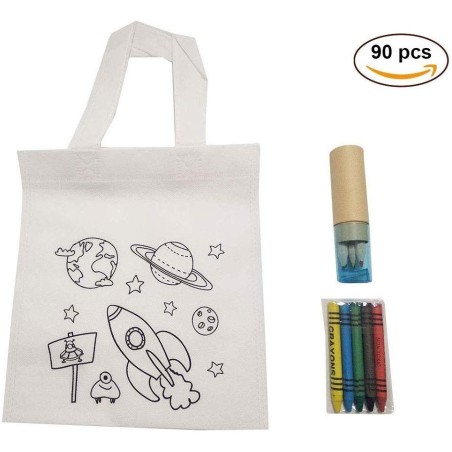 (AMAZON) 30 Bags Planets And Cases BLUE with pencils and pencil sharpeners