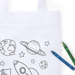 Bolsas con ceras y estuche de lapices para regalo infantil