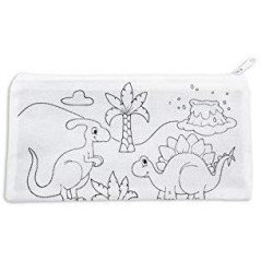 Dinosaur case for drawing with waxes and pencil cases