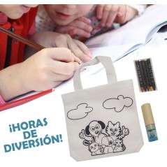 ✅Lote de bolsas infantil y estuche con lapices y sacapuntas