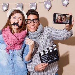 Ensemble de selfies économiques pour les photos de l'événement