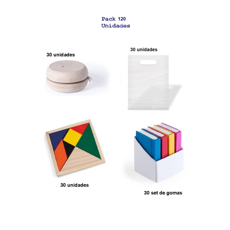 Grand coffret cadeau 30 yoyos + 30 puzzles + 30 bandes élastiques