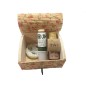 Box with cosmetic of olive oil