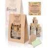 Set écologique (pack de 24 unités) Gel, shampoing, lait corporel et barre de savon au thé vert citronnelle et verveine.