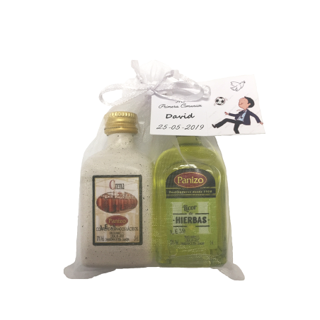 Pack 24 unités de liqueurs miniatures panizo crème grignons + herbe